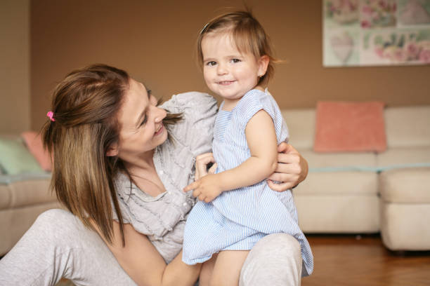 istock Mother with her  daughter at home. 679468558
