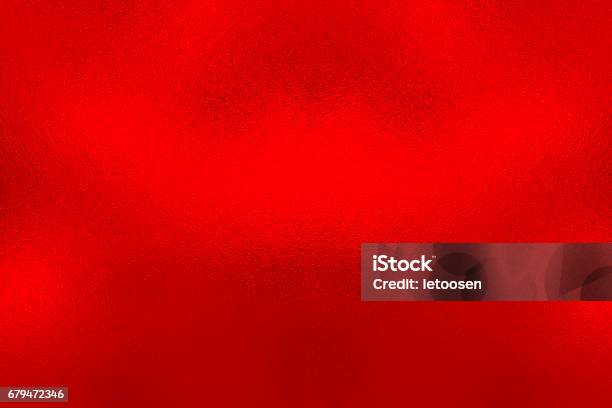 Red Foil Background Metal Texture Stock Photo - Download Image Now - Red, Foil - Material, Metal