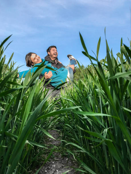 istock Young couple enjoying life in nature 679473286