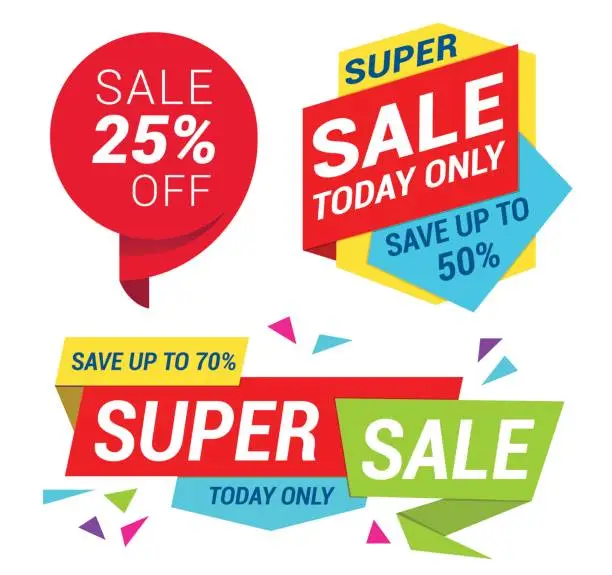 Vector illustration of Sale Tags