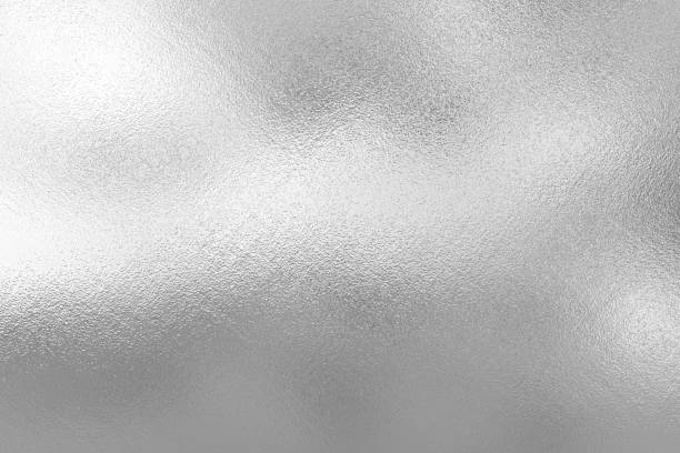fond de texture de feuille d'aluminium - couleur argentée photos et images de collection