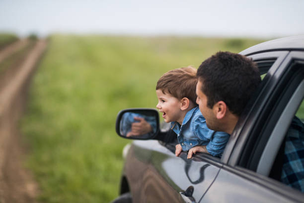 istock Fun on the journey through countryside 679485412