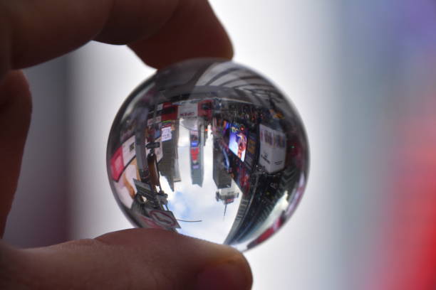 istock Times Square New York City Through a crystal ball 679487510