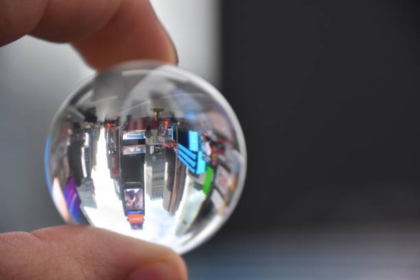istock Times Square New York City Through a crystal ball 679487768