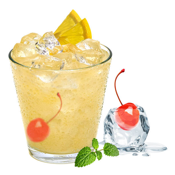 istock Tom Collins or Whiskey sour cocktail isolated on white background 679488136
