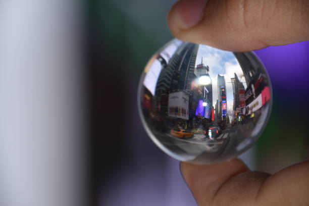 istock Times Square New York City Through a crystal ball 679488204