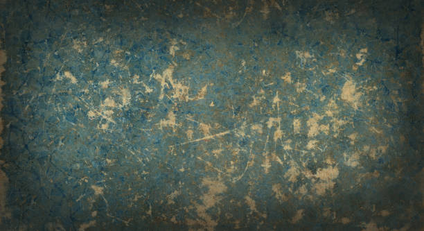 Blue paper background of old worn out paper