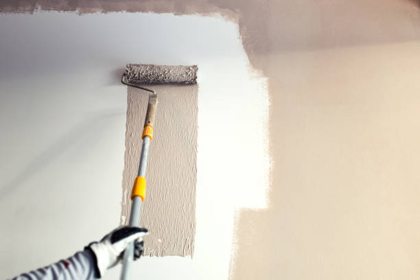 istock industrial worker using roller and other tools for painting walls 679511992