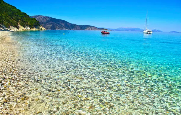 Photo of beach at Ithaca island Greece
