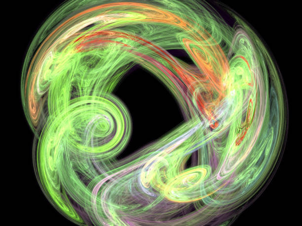 istock image of one Digital Fractal on Black Color 679528368