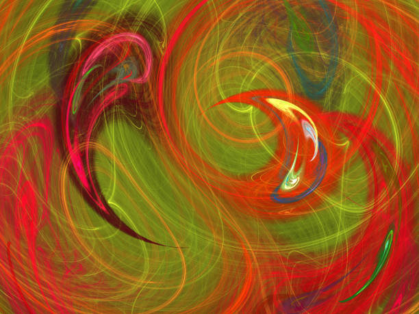 istock image of one Digital Fractal on Black Color 679531058