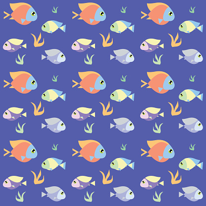 Fish Pattern Stock Retro Fish Pattern Vector With Swatch Stock Illustration - Download ...