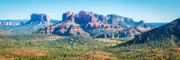 istock Red rock mesas overlooking high desert forest Sedona Arizona panorama 679533152