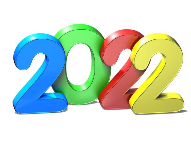 istock 3D New Year 2022 on white background 679535864
