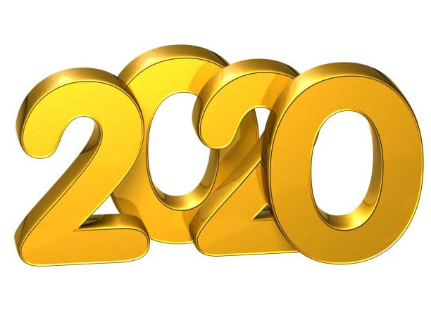 istock 3D Gold Number New Year 2020 on white background 679535934