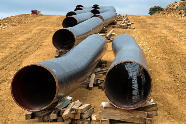 istock Gas pipeline construction in Greece. 679537356
