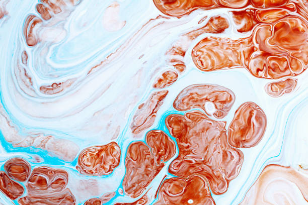 istock Abstract pattern, Traditional Ebru art. Color ink paint with waves. Marble background. 679554986