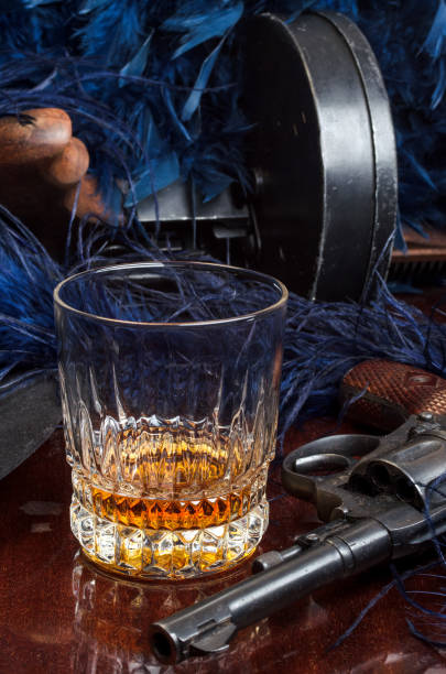 istock Guns, whiskey  and cigar 679559836