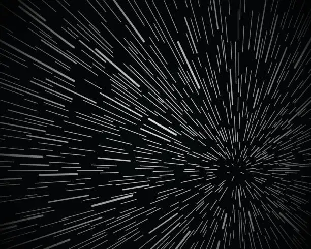 Vector illustration of Star Warp Space Background