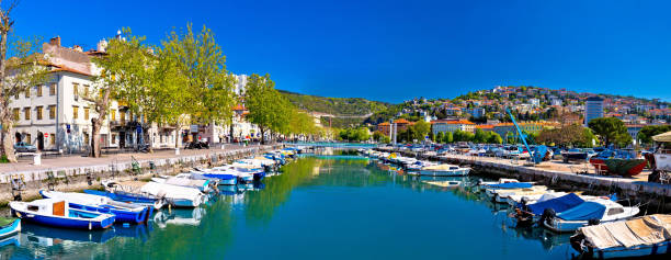 istock Rjecina river in Rijeka panoramic view, Kvarner bay, Croatia 679589954