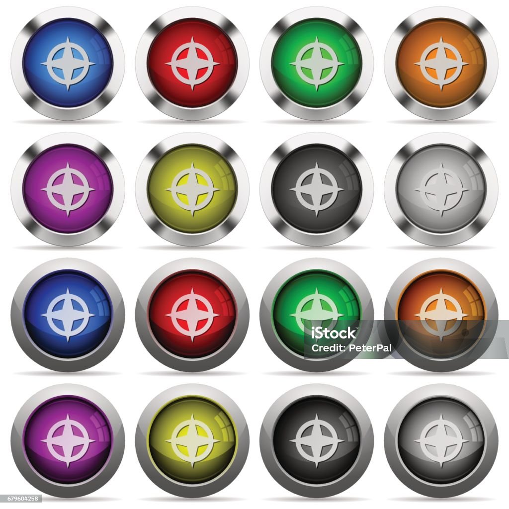Maps Button Design Map Directions Glossy Button Set Stock Illustration - Download Image ...