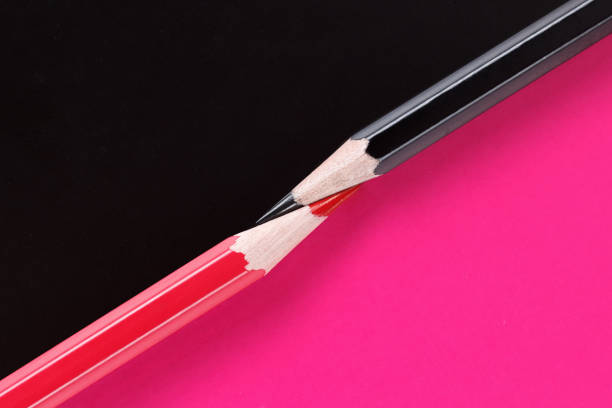 istock Competition, teamwork, partnership concept, black and red pencil on paper 679607410