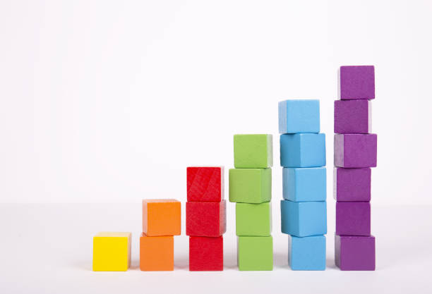 istock Colorful Bars Ascending in Height From Shortest to Tallest 679616996