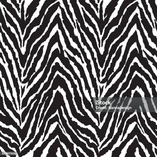 Zickzackzebrastreifen Nahtloser Hintergrund Stock Vektor Art und mehr Bilder von Zebra - Zebra, Gestreift, Zickzack