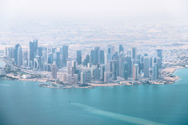 istock aerial view of doha in qatar 679625594