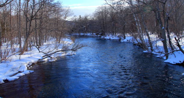 istock Lake Kussharo, and river 679643842