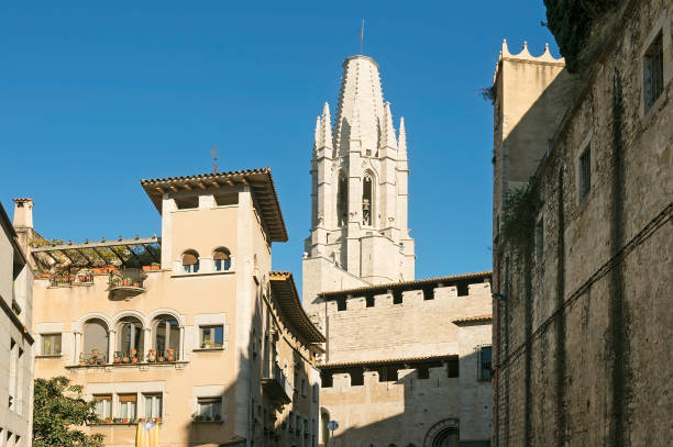 istock Old town of Girona in sunset light 679659466