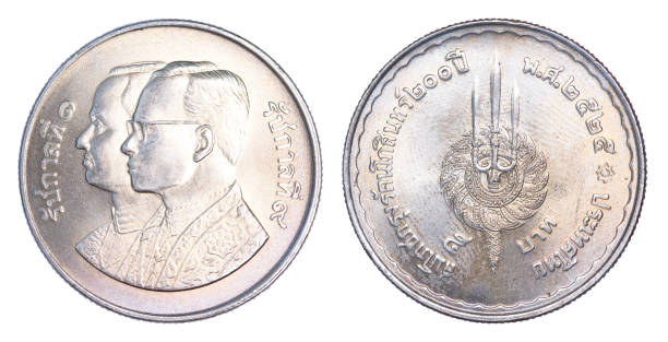 istock Thailand five baht coin, (1982, B.E.2525) isolated on white background. 679659868