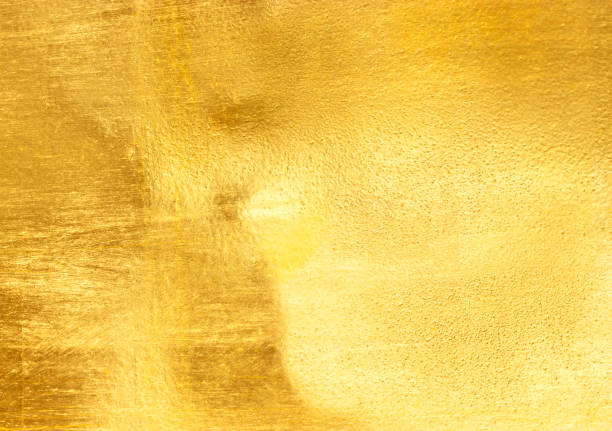 istock Shiny yellow leaf gold foil texture 679662066