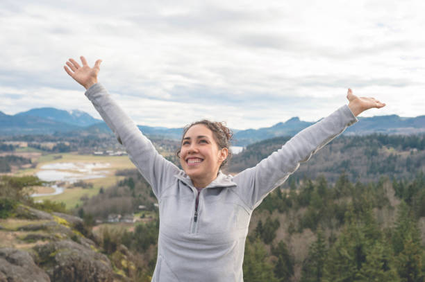 istock Young physically fit woman hiking by herself 679669314