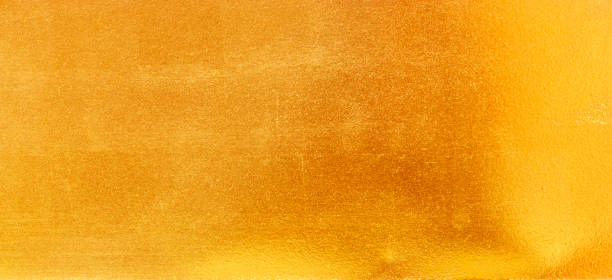 istock Shiny yellow leaf gold foil texture 679681660