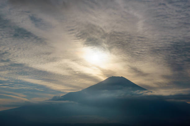 istock Mt. Fuji and cloudy sky at sunset 679698838