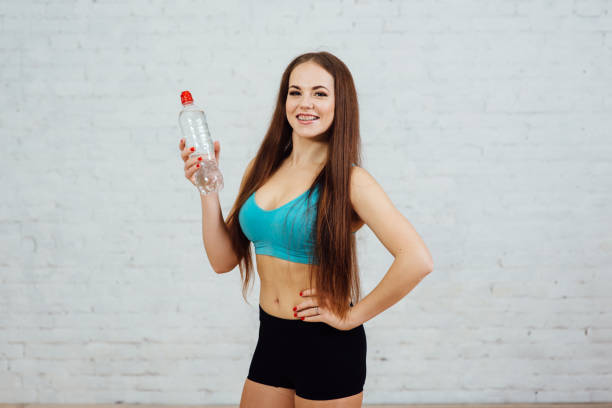 istock Model with Perfect Fresh Skin, Teeth Braces. 679704506