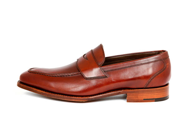 istock cherry calf penny loafer shoe toe to left 679716920
