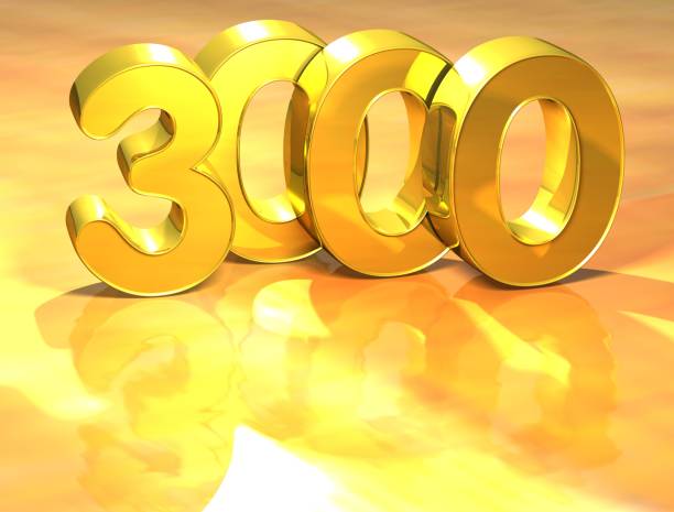 istock 3D Gold Ranking Number 3000 on white background. 679717996
