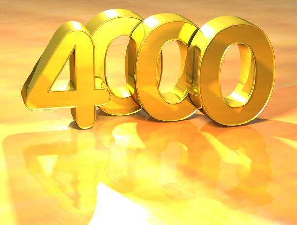 istock 3D Gold Ranking Number 4000 on white background. 679718004
