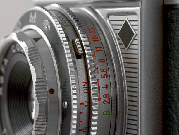 istock Lens of a range-finder camera 679738474
