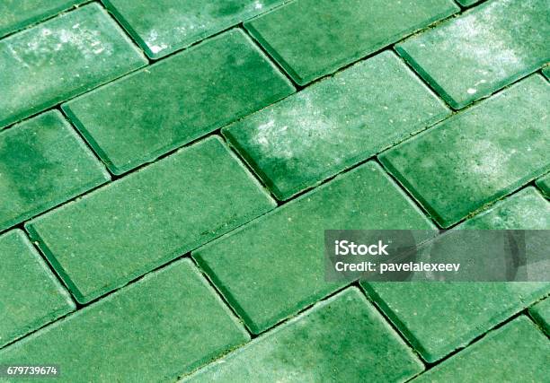 Green Color Cobblestone Pavement Texture Stock Photo - Download Image Now - Abstract, Architecture, Avenue