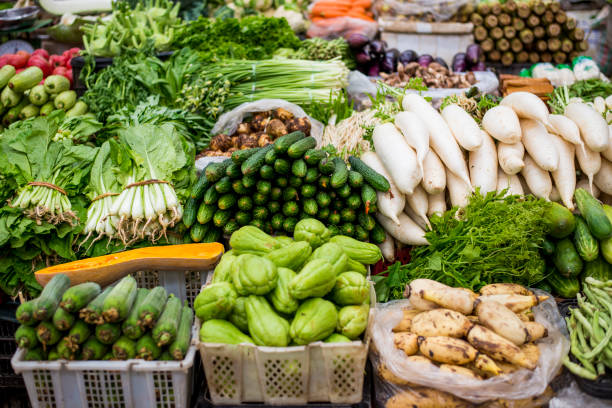 istock Fresh vegetables in Chinese market 679740292
