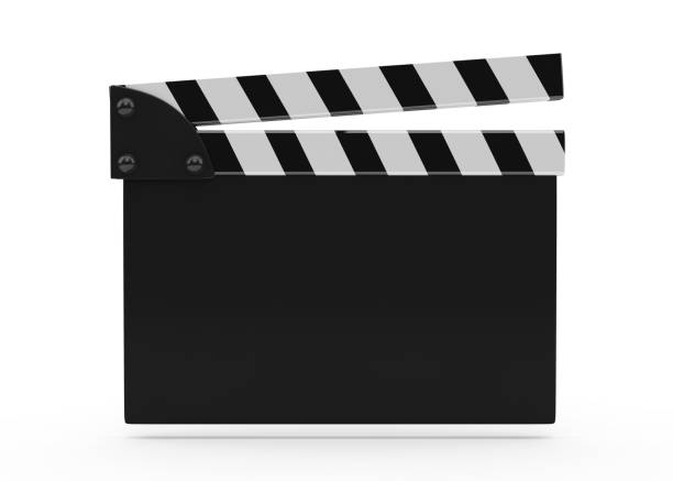 Film Slate On white stock photo