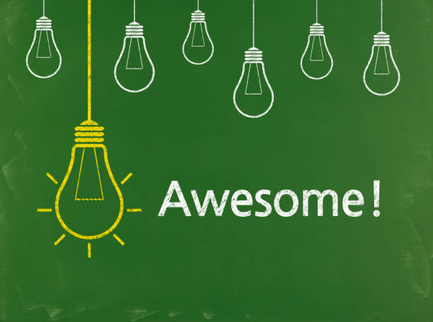 istock Awesome! - Business Chalkboard Background 679757892