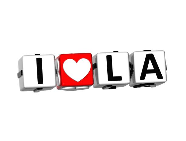 istock 3D I Love LA on white background 679760856