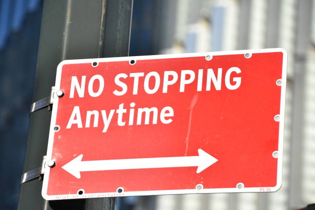 istock NO STOPPING SIGN on the New York road 679789686