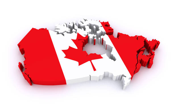 map of canada stock photo