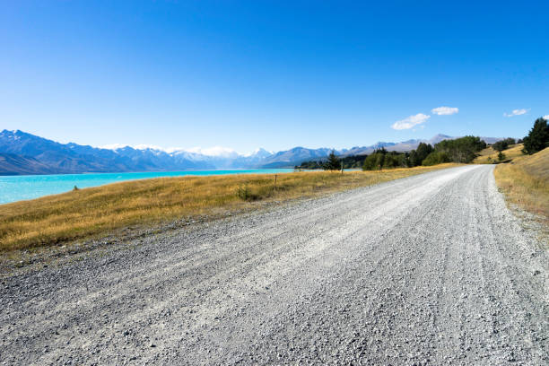 istock empty road with blue sea in blue sky 679797622