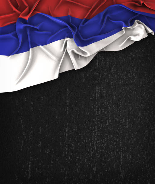 istock Republika Srpska Flag Vintage on a Grunge Black Chalkboard With Space For Text 679797904